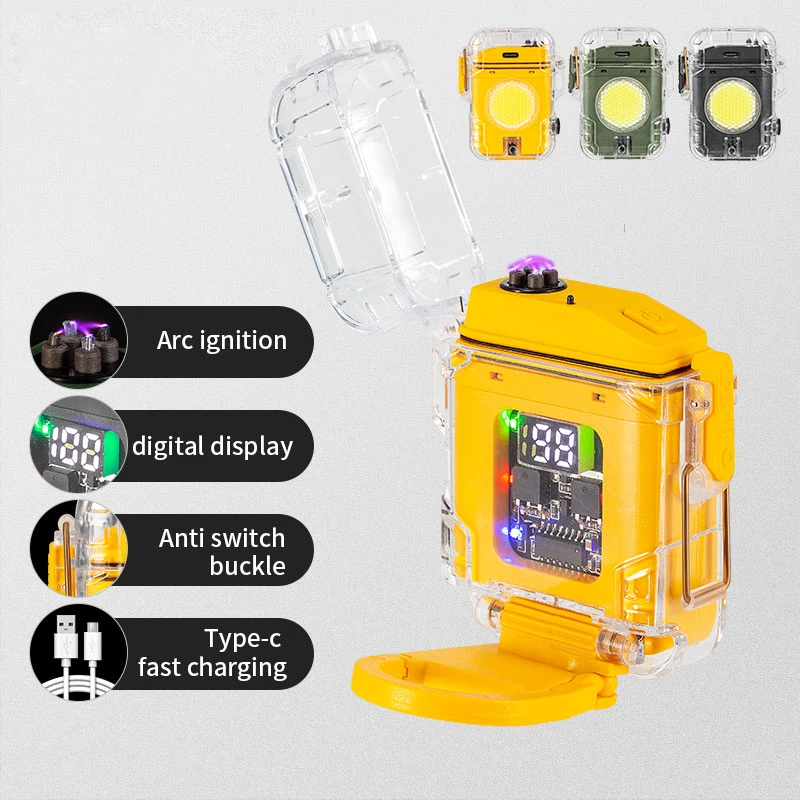 Strong Magnet Camping Light Rechargeable USB Mini COB Flashlight Torch Light Car Repair Cigarette Lighter