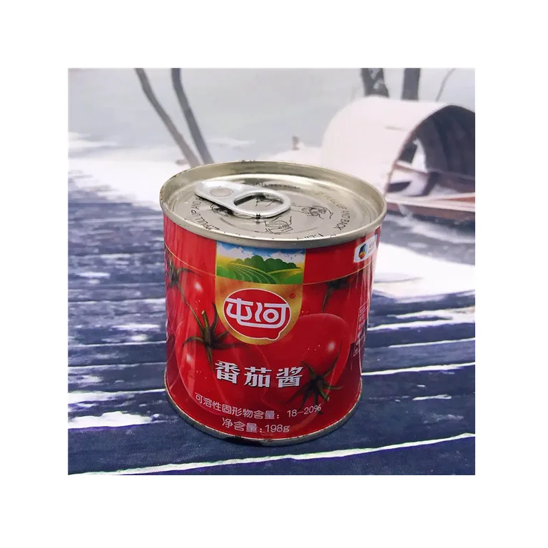 High Quality Canned Tomato Paste 70g*50 Tins Tomato Saucer Brix 28-30% From China Factory