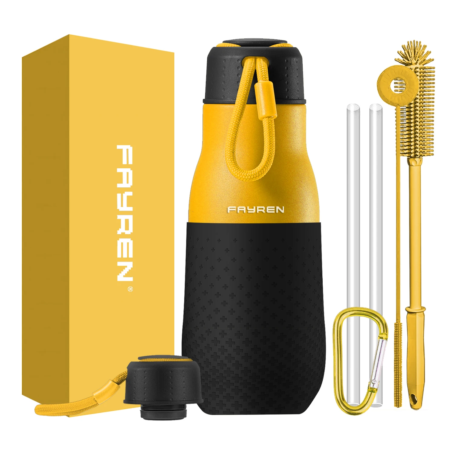 Portable Double Wall Vacuum Insulated Stainless Steel Outdoor Sports Water Bottle Flask Thermos with leak-proof Lid