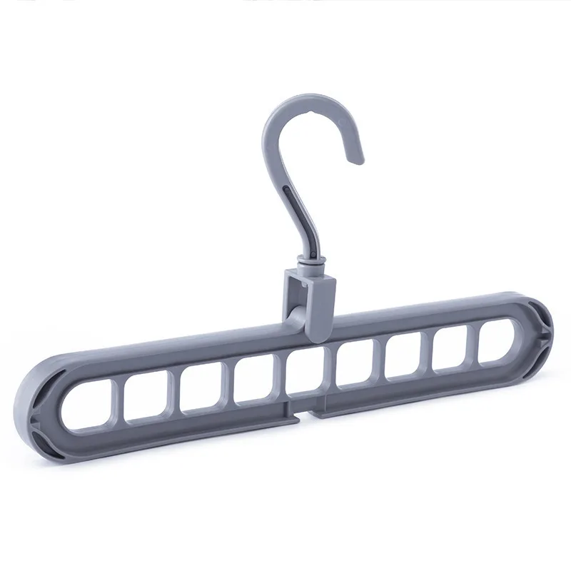 Multifunctional nine-hole hangers Rotating magic hangers Folding drying racks storage closet