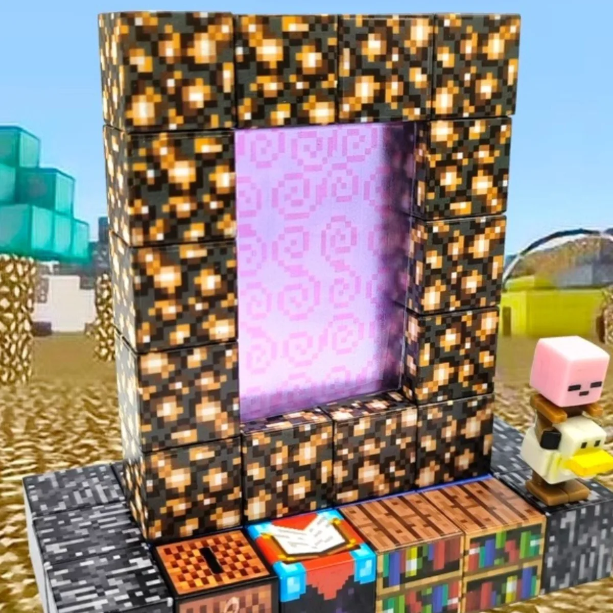 2024 My World Minecraftting 2*2*2cm New Pixel Model Cube Creative DIY Educational Toys For Children Magnetic Building Blocks