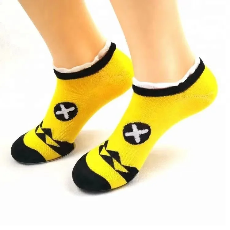 Wholesale Custom Funny Pokemon Design No Heel Men Socks Set