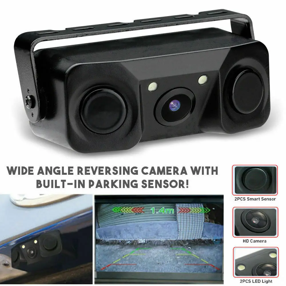 
iPoster hot-selling Reverse Camera & Parking Sensors Kit With 2 in 1 LCD TFT - LCD 7 Inch Mirror Monitor Screen 