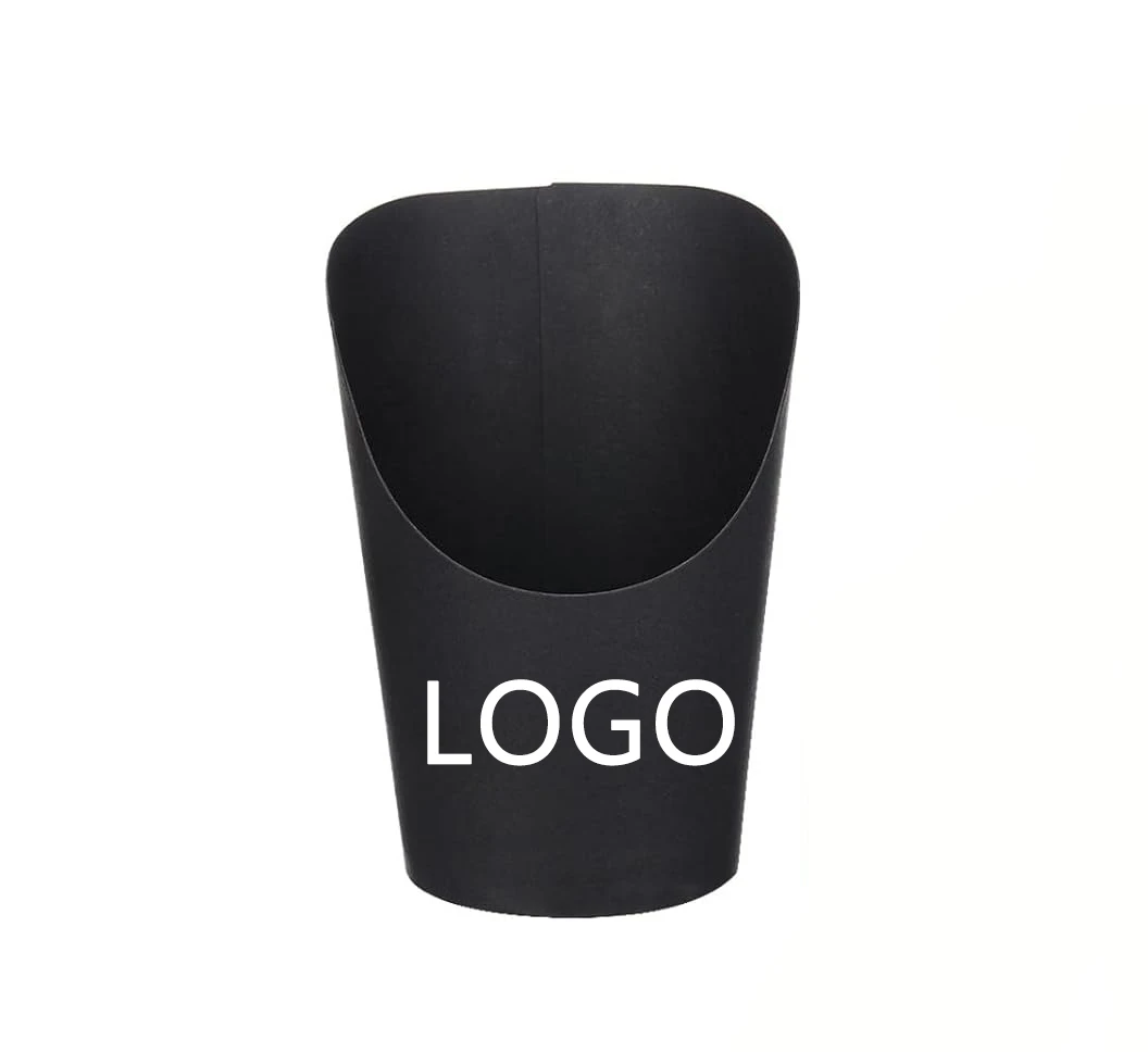 Biodegradable Black Fast Fast food takeout fries and fried chicken restaurant Packing Ice cream dessert paper cup for food