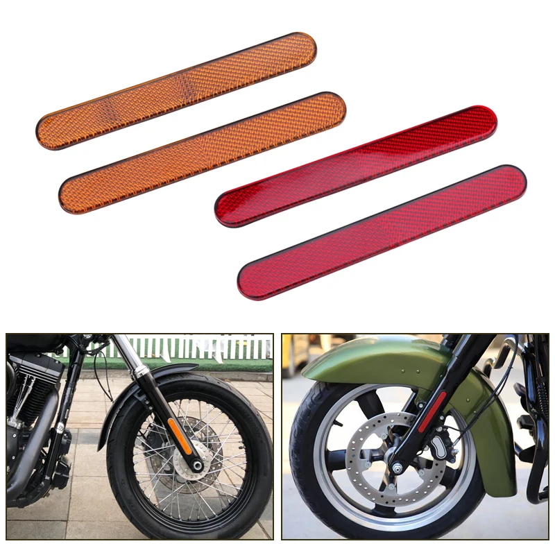 Motorcycle Accessories Rear Front Reflector Sticker Lower Legs Slider Safety Warning For Harley Sportster XL883N XL1200N/V/X