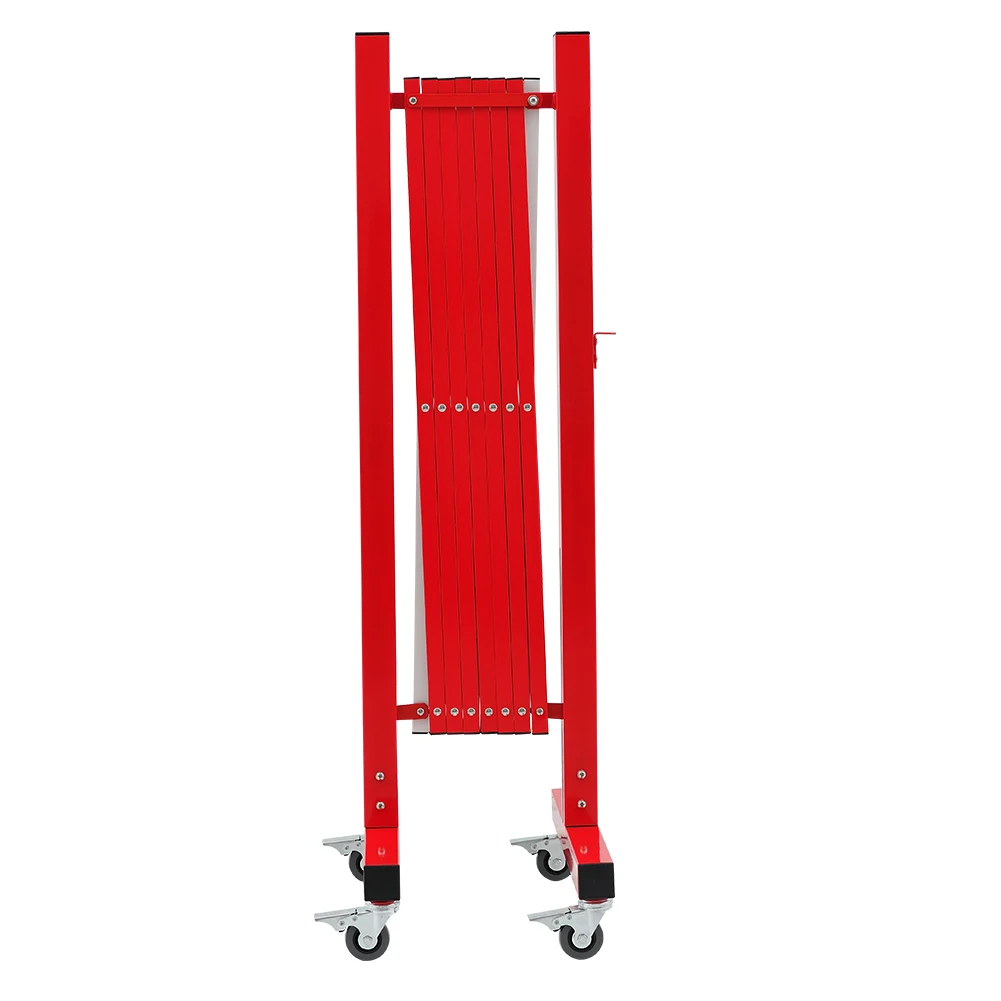 Traffic Portable Metal Retractable Fence Barrier Temporary Crowd Control Mobile Folding Security Gate