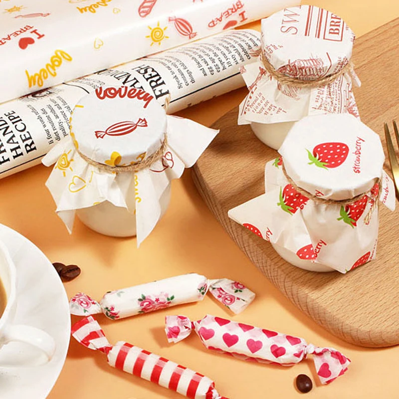 Customized Greaseproof Paper Food Digital Printing Double Side CMYK Recycled Uncoated Woodfree Paper 50gsm Sheets Virgin Pulp M