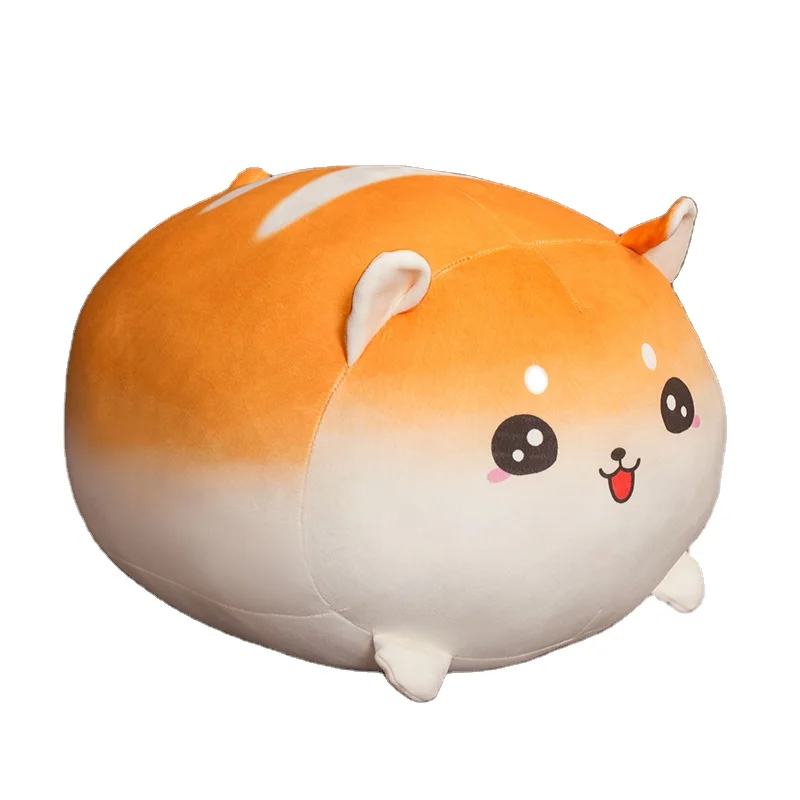 Shiba Inu Stuffed Pillow Sofa Cushion Bread Printing Soft Toy Cute Animal Plush Toys