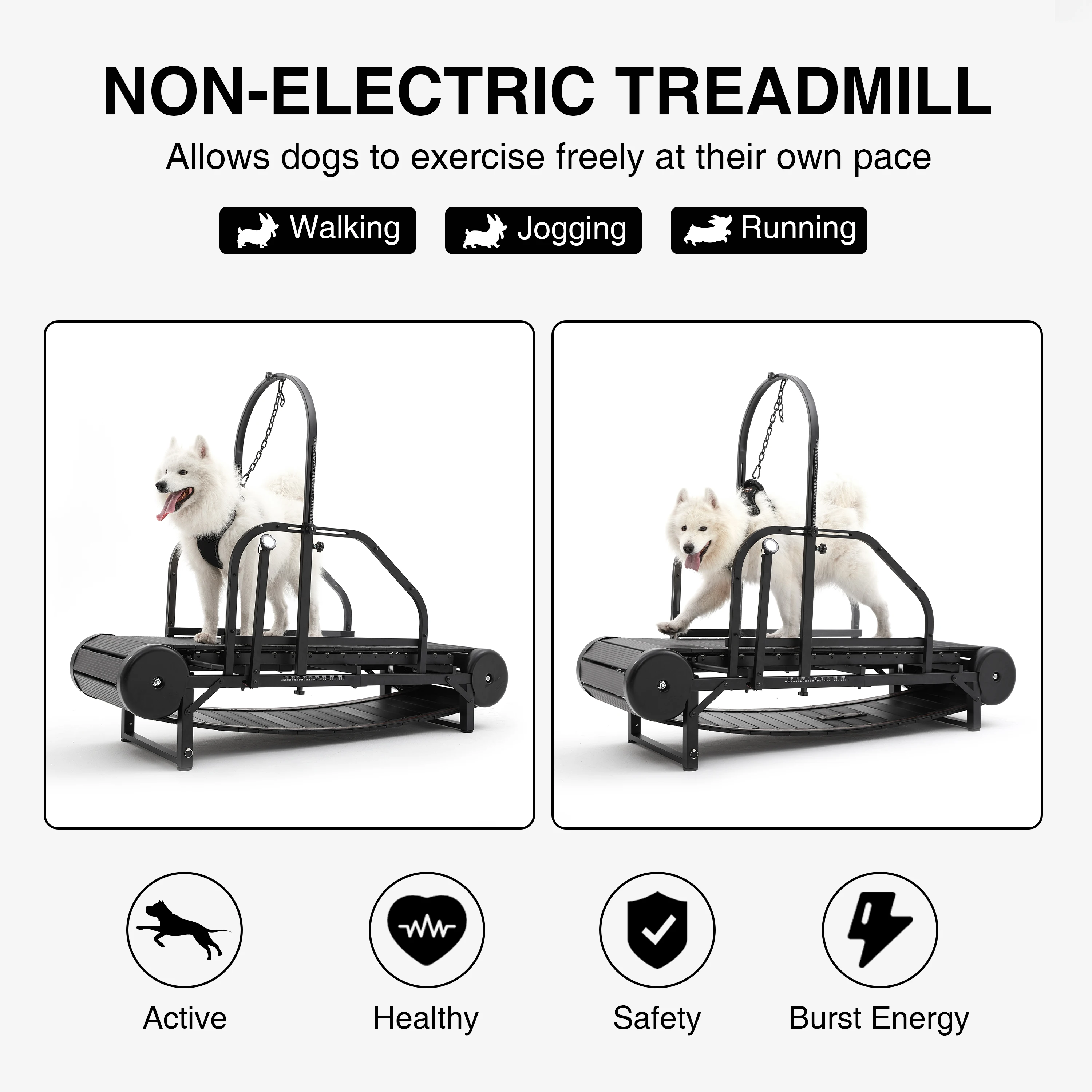 Pet Treadmill Dog Sport Equipment Non-electric Dogs Training Machine Doggy Rehabilitation Exercise Walking Slatmill