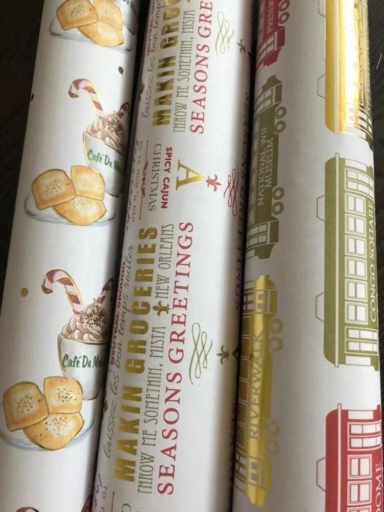 
China Manufacturer Gravure Printing Metallic Wrapping Gift Paper 