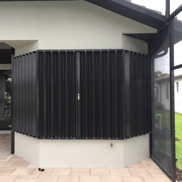 CE AS2047 TOMA Tropical Storm Windows Hurricane Protection Aluminium Heavy Duty Blind Accordion Shutter Folding Shutter For Home