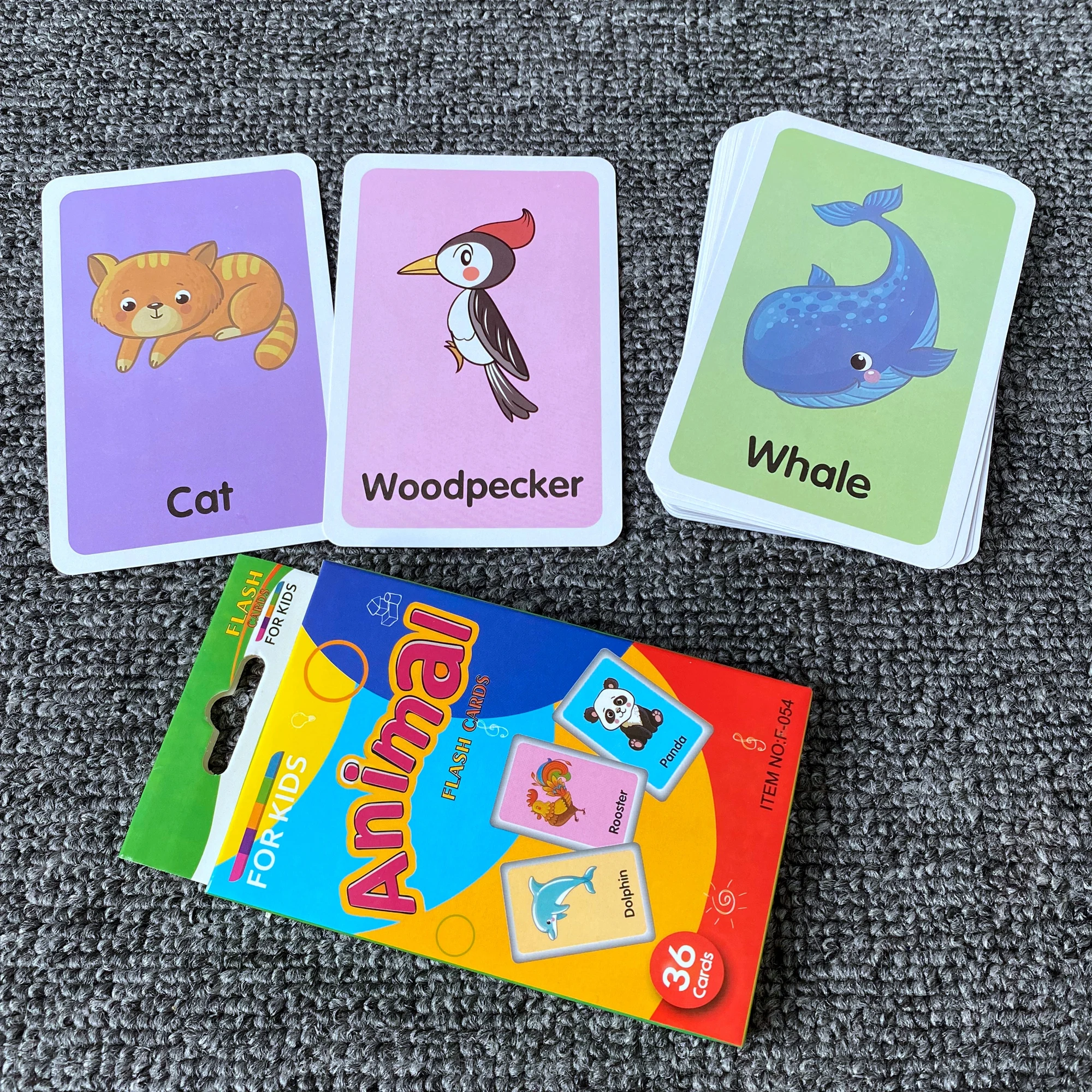 wholesale ready in stock hot sale educational kids flash cards fruits colours animals shape body parts telling time