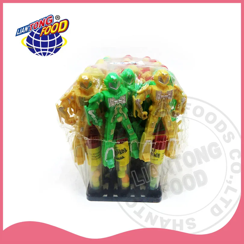 fighter toy with candy