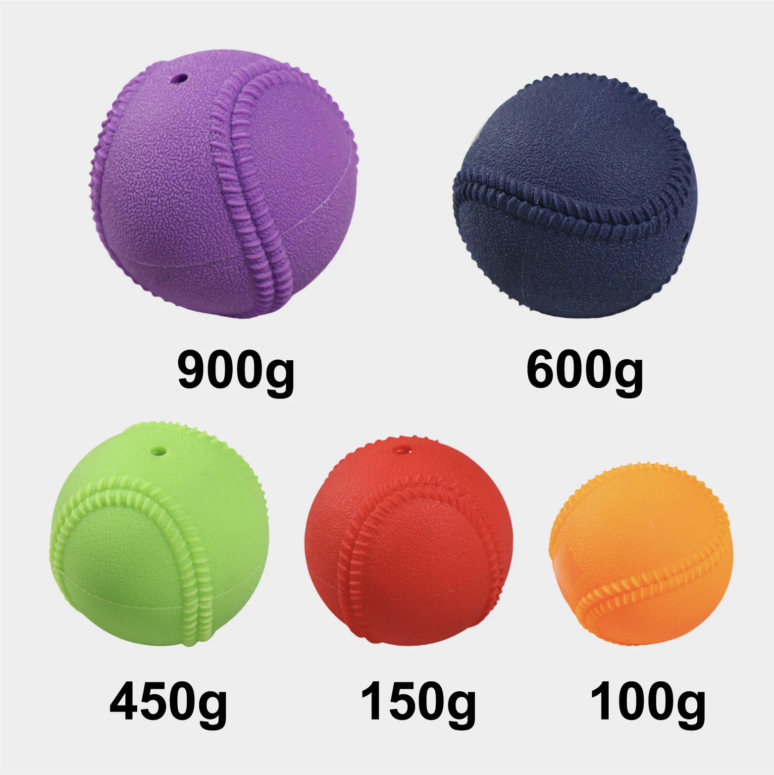 Weighted Baseball Training Set of 5 Plyo Balls for Increasing Pitching and Throwing Strength weighted ball
