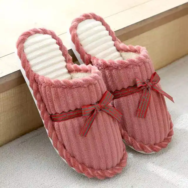 2022 new couple winter home plus flannel cotton slippers non-slip men and women Baotou slippers home ins