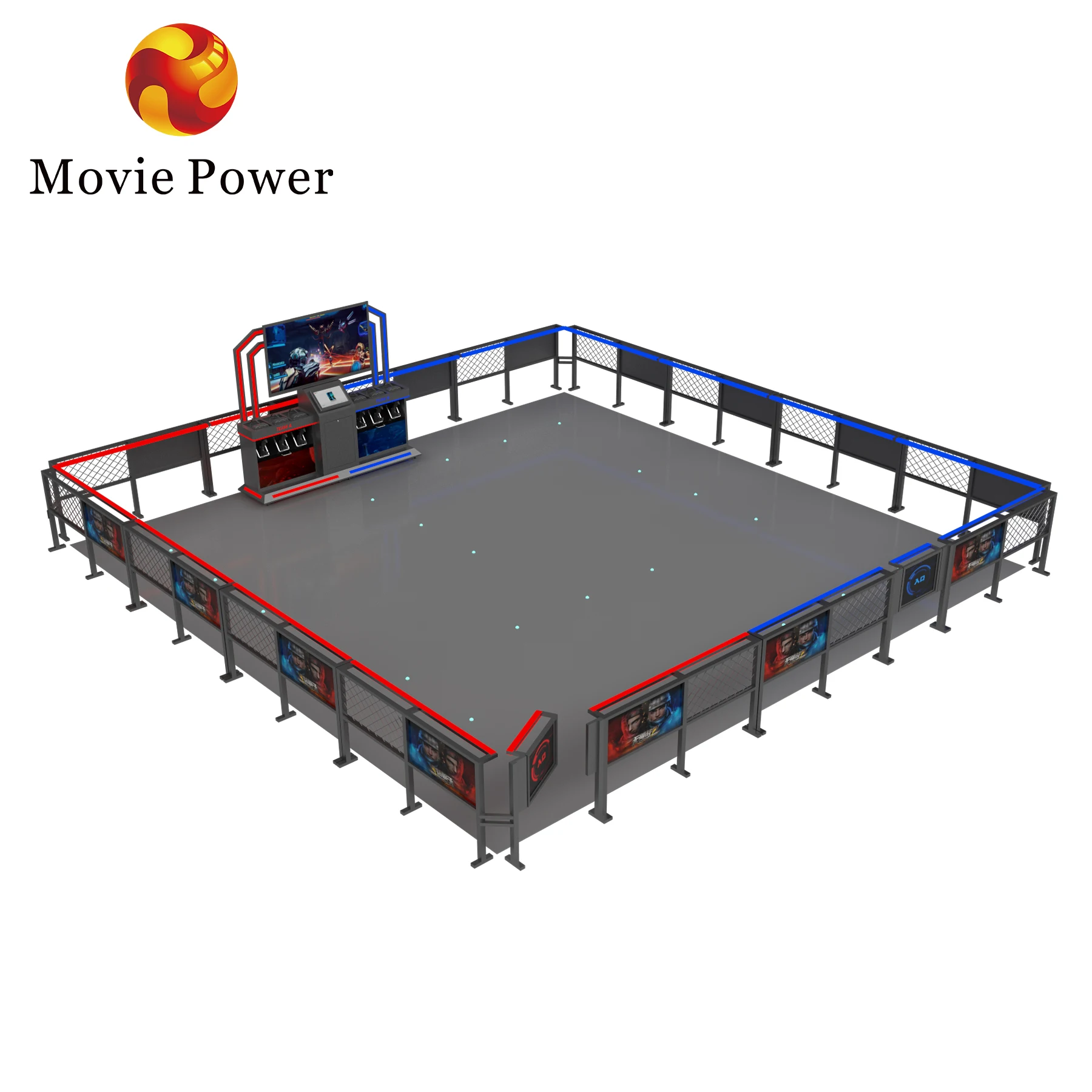 9d VR room kat walk vr arena big space adult simulation games vr shooting arena multiplayer