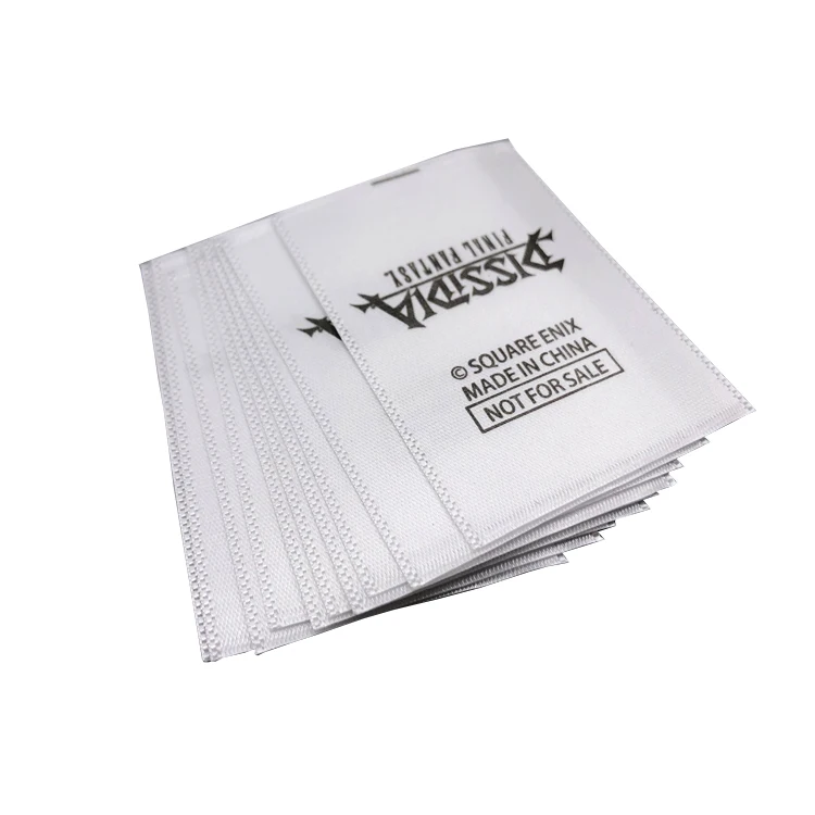 Custom 100% Polyester Printed Satin Ribbon Wash Care Labels For Clothes