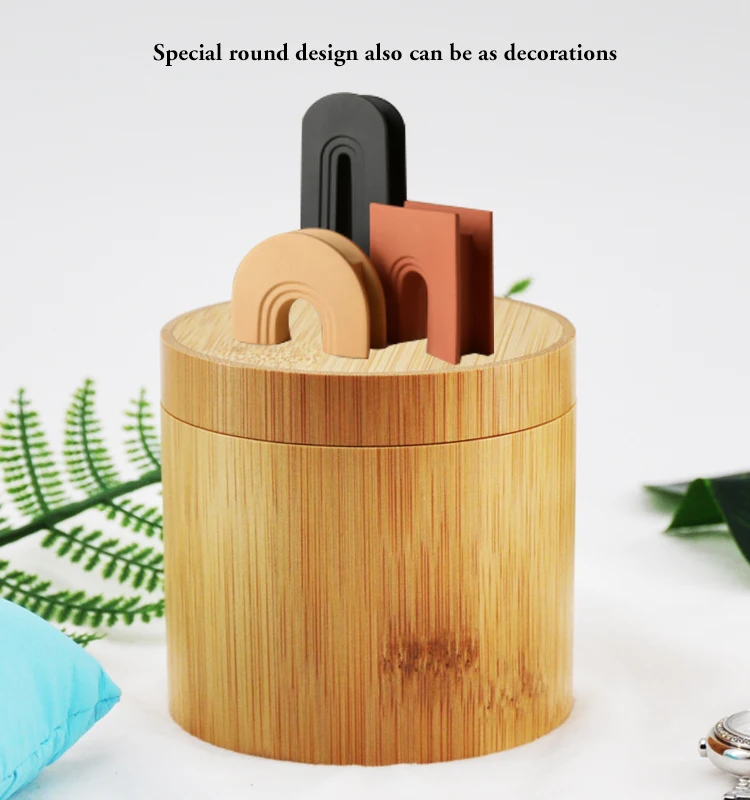 Ebur Personalized Men Storage Boxes Watches Round Pocket Wholesale Retail Custom Wrist Luxury Single Bamboo Wooden Watch Box