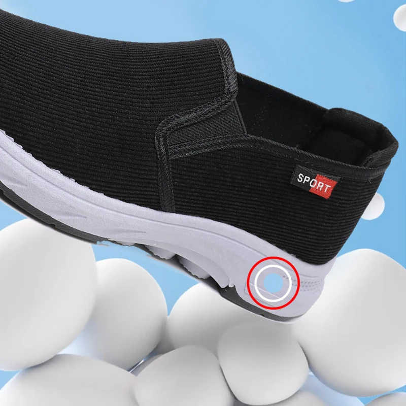 869-Old Beijing Cloth Shoes Popular Elderly Walking Comfortable One Step Dad Single Shoes