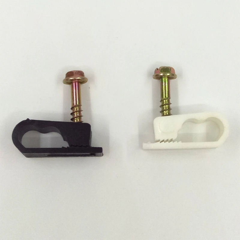 100 шт. в упаковке, черные гибкие кабельные зажимы с двойным захватом и винтом 7/8 дюйма