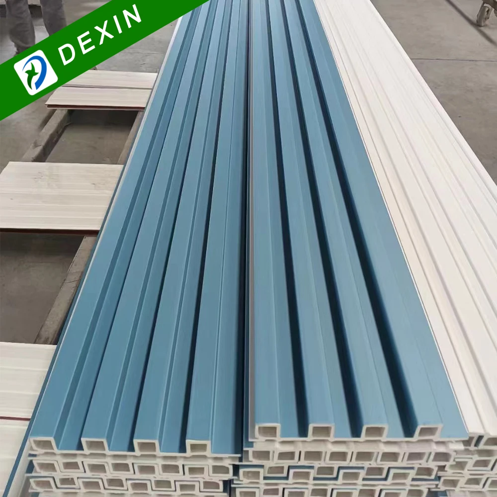 Wholesale Durable PVC WPC Plastic Wall Board Ecological Wood Wall Board TV Background Wall for Indoor