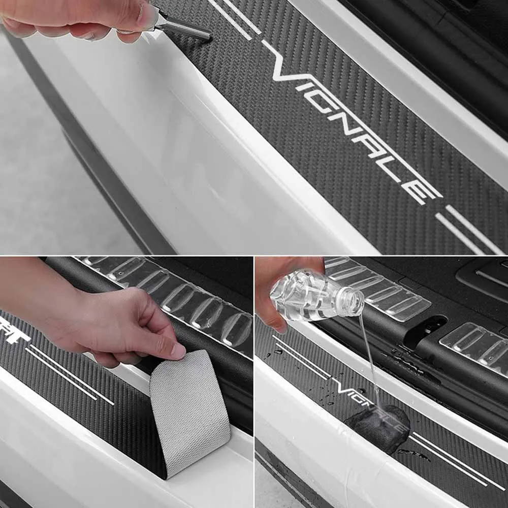 1pc car trunk decorative protective stickers Bumper decoration modification For Ford VIGNALE KUGA ST-Line accessories styling