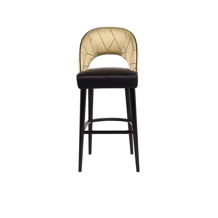 Modern luxury bar chair with beech inner frame and fabric soft bag
