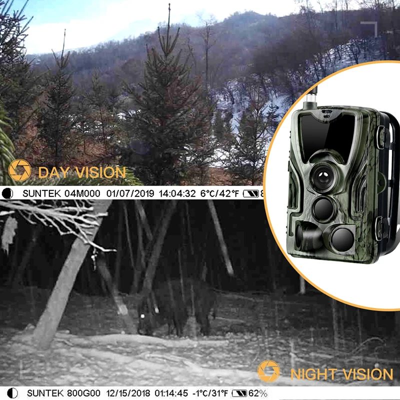 20MP Hunting Trail Camera 2g game camera trap MMS SMS SMTP for Outdoor Hunting with Night Vision HC801M