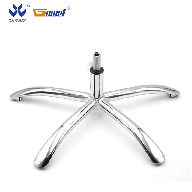 Modern chromed iron steel metal base furniture hardware accessories spare parts office chair components