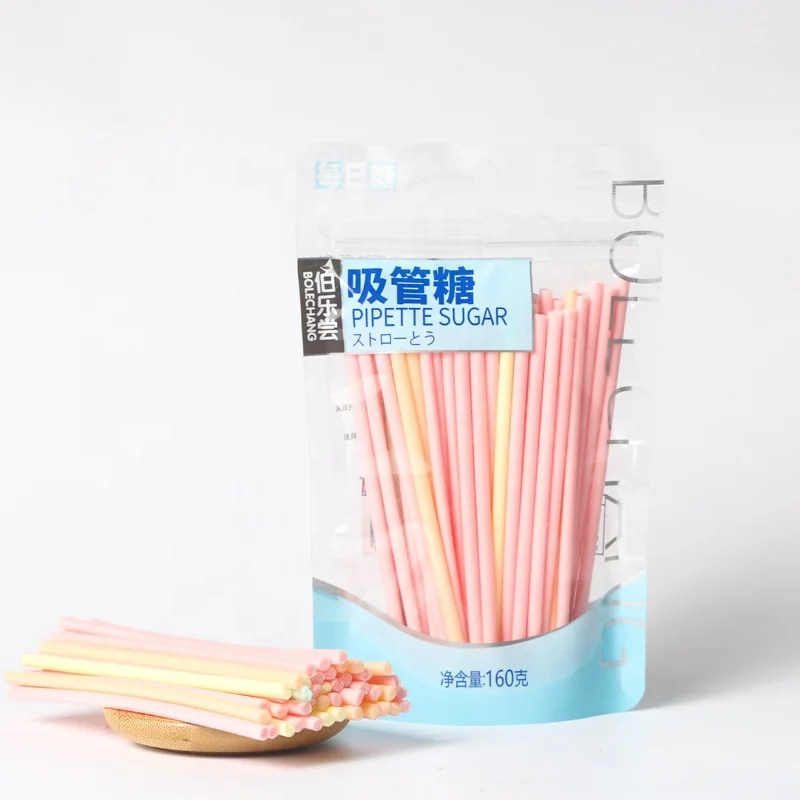 Wholesale 160g Cool boy extra long CC Stick Straw Candy Delicious and fun mix fruit cc stick candy Fruit Flavor candy snacks