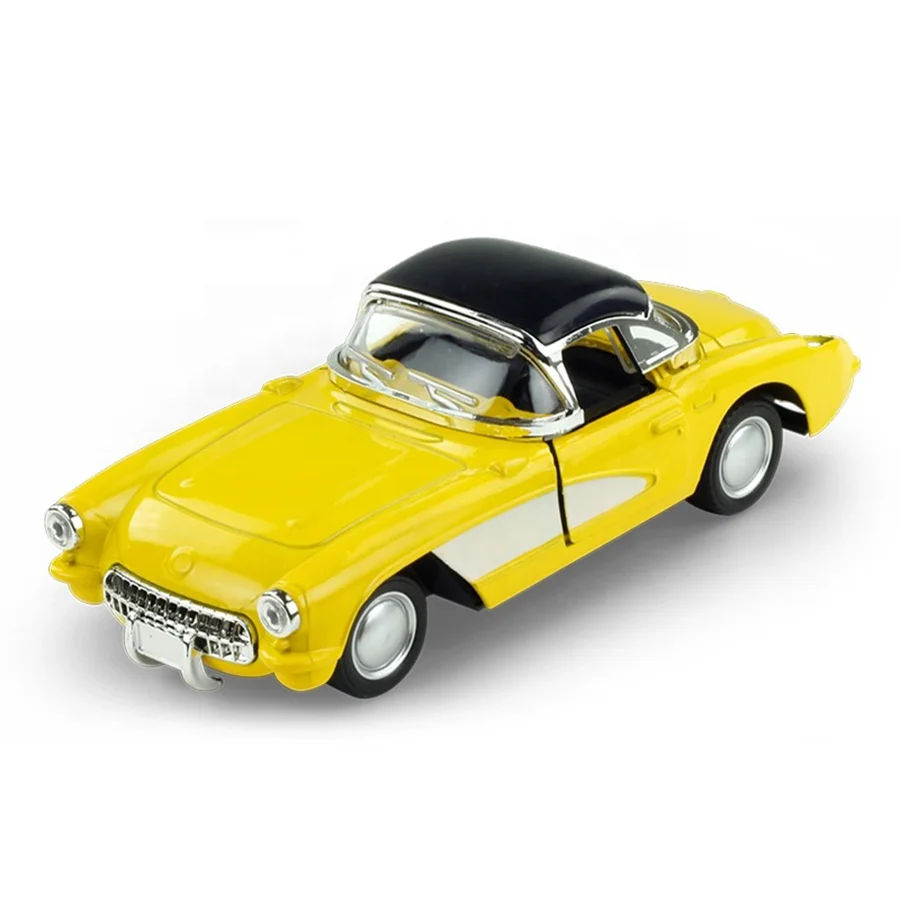 Unisex 1/32 Die Cast Vintage Car Model Friction Toy for Kids Collection Simulation Toy