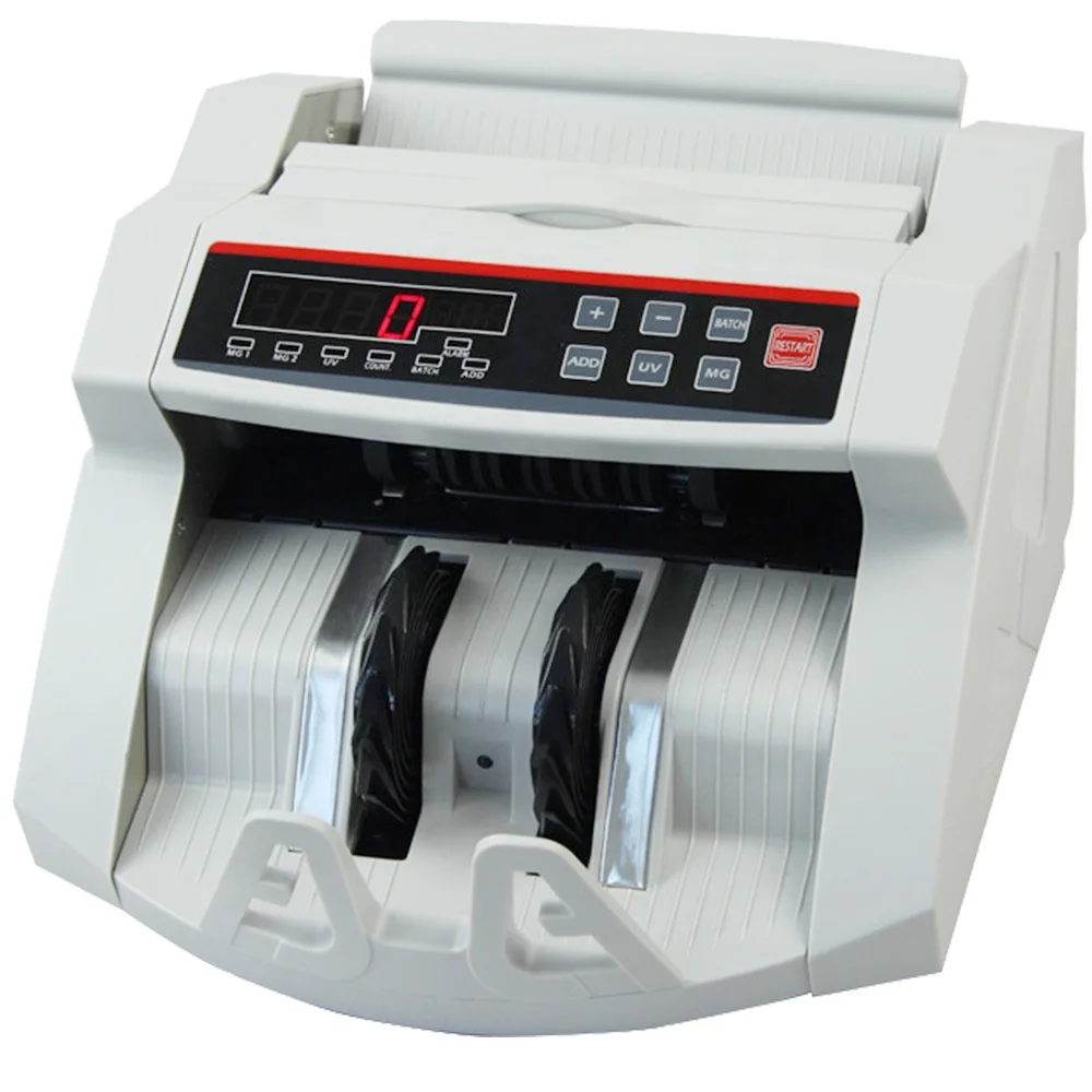 New Low Price 2188 Money Cash Counting Machine Bank Office UV/MG Detecting Currency Cash LED Fake Bill Counter Detector