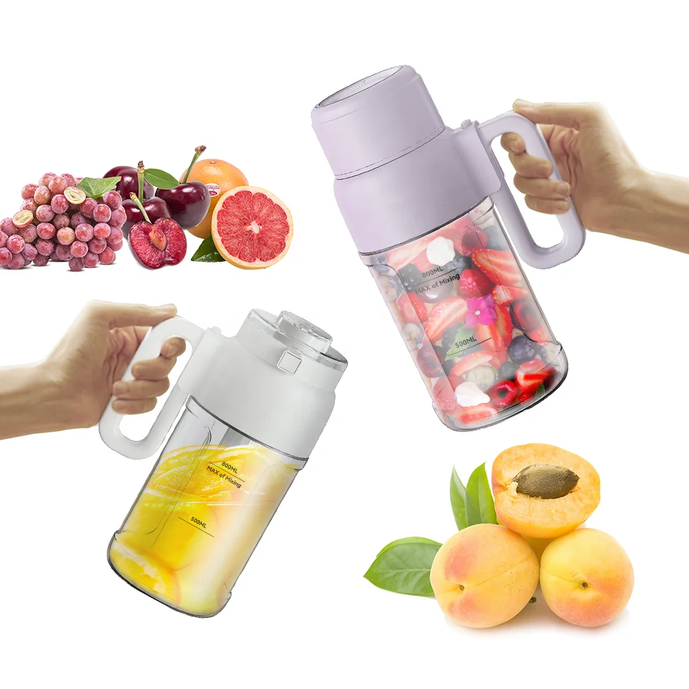 Fruit Extractor Machine 1L Personal Juicers Bottle Portable Stainless Steel Slow Centrifugal Orange Juicer Portable Blender