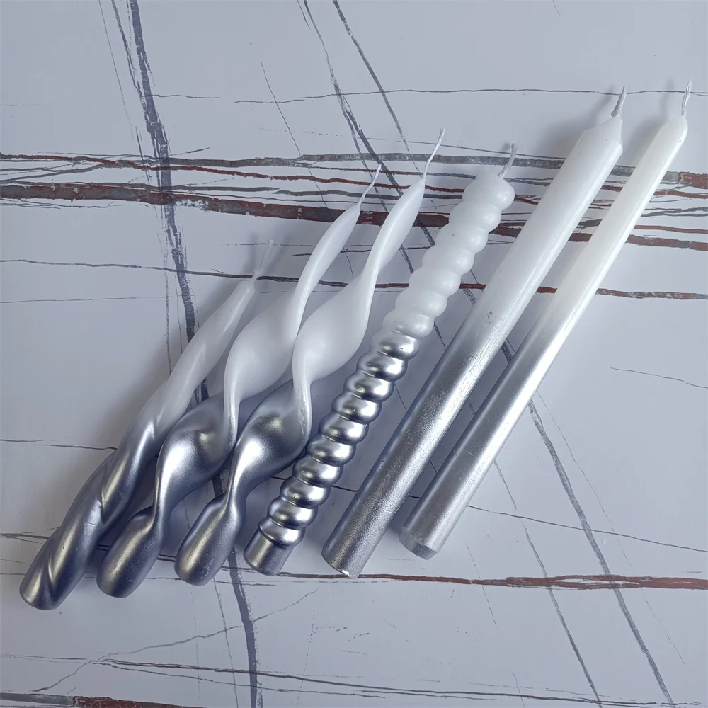 New Arrival Christmas Celebrate Bright Colored Candle Birthday Long Paraffin Stick Candle High Quality Taper Candles Flameless