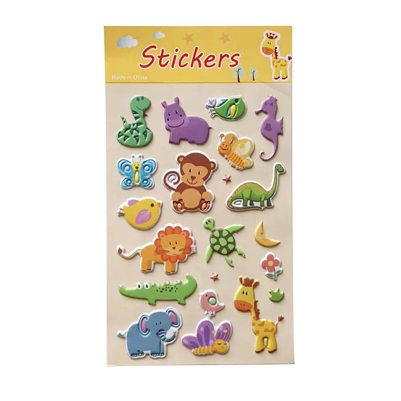 Custom Kawaii Children Decorative 3D Puffy Stickers For Kids, 3D Puffy Bubble Stickers For Kids