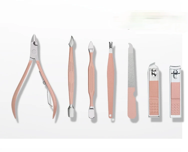 Rose gold 18-piece nail clippers set