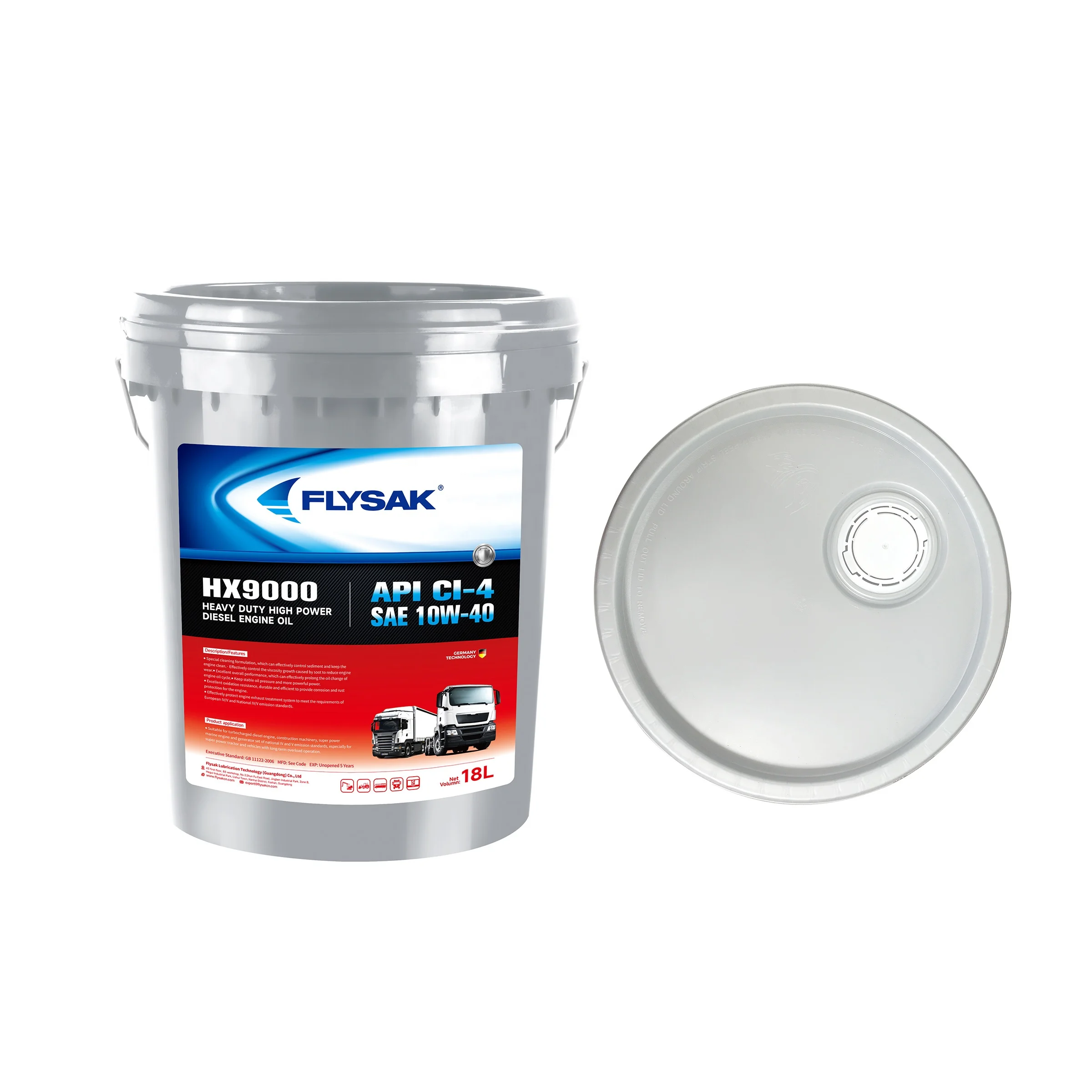 China Foshan Factory HX9000 Heavy Duty High Power Diesel Engine Oil for Trucks CI-4 10W40