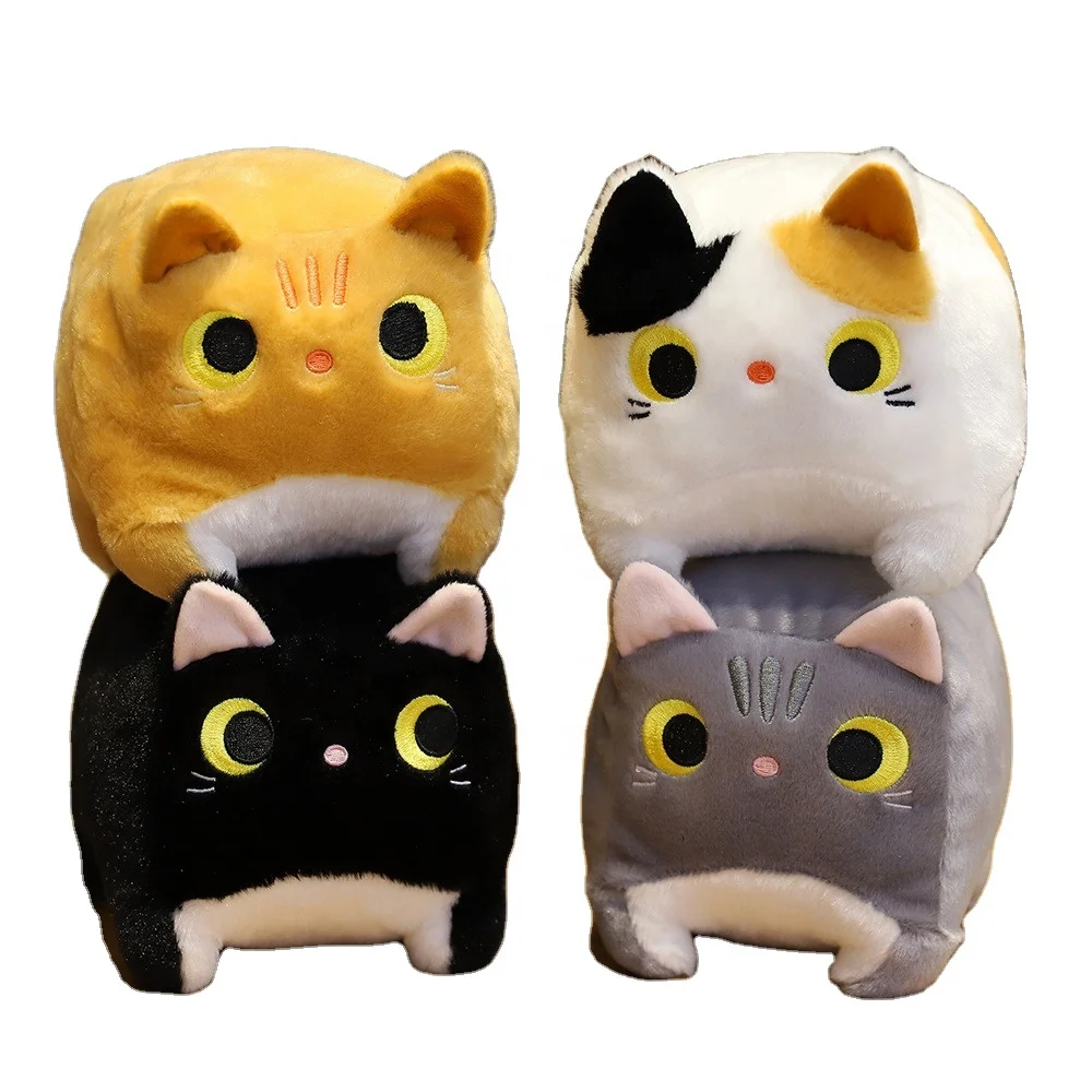 Wholesale cute pet animal square pocket cat doll bunny bear plush doll doll birthday gift cat toy