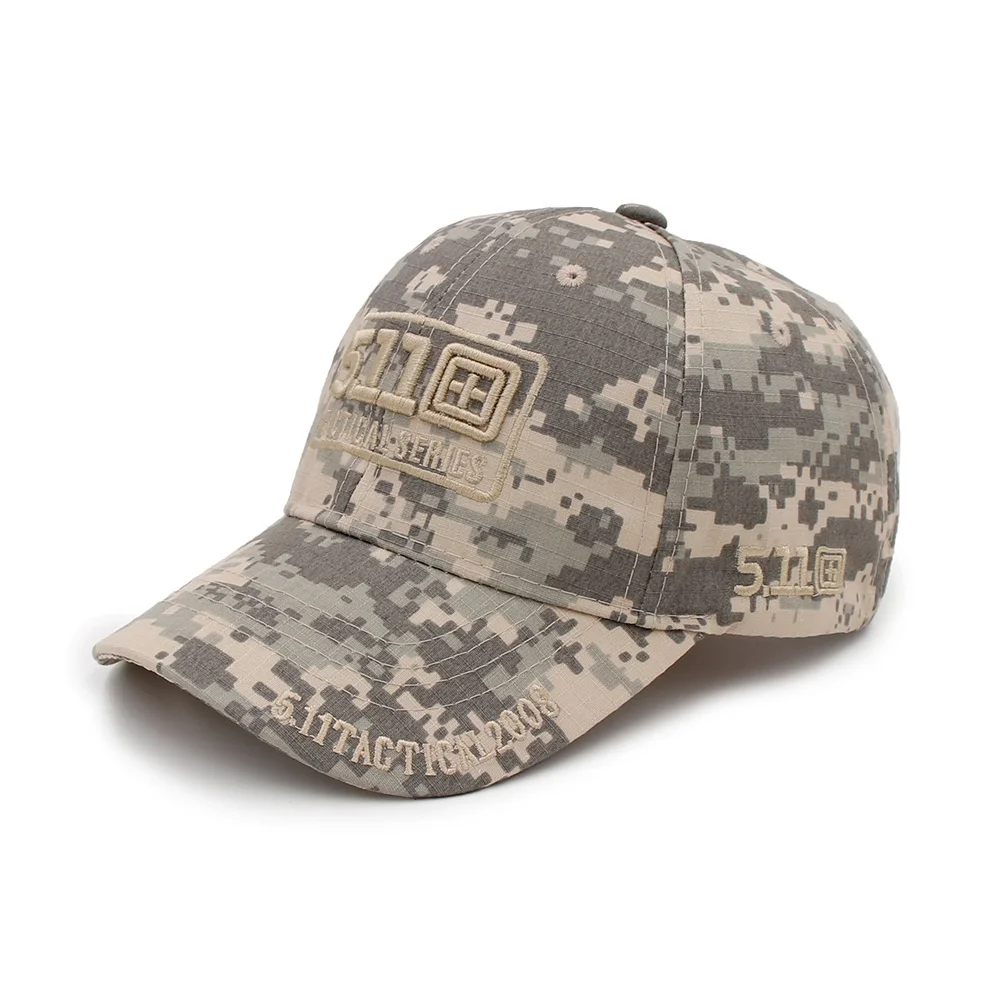 Sports Caps Manufacturer Camouflaged Tactical Baseball Cap Custom Embroidery Logo Cotton Camo Hats Caps For Man
