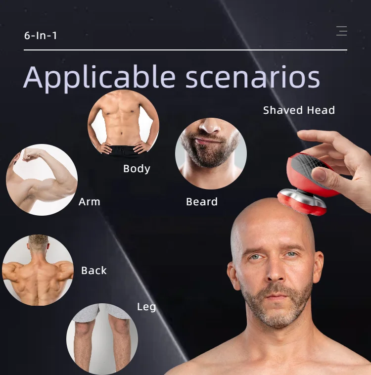 5D Head Shaver Face Electric Razor Hair Removal Shaving Machine Facial Hair Removal Head Shavers For Bald Men