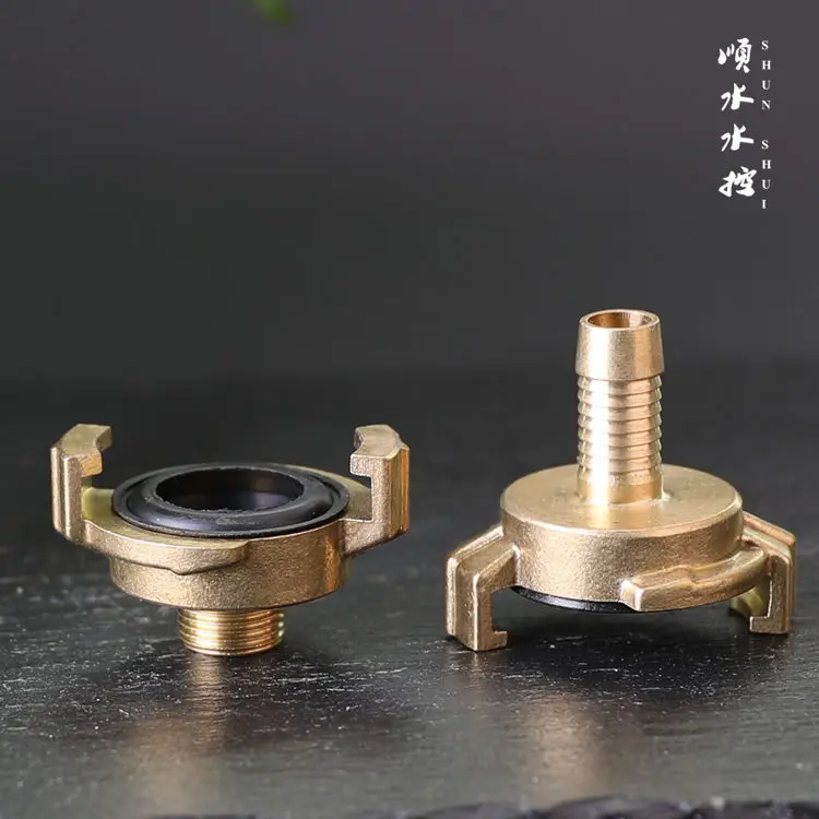 Brass geka Germany pipe fitting Hexagonal union nipple plug blanking equal tee house tail coupling rotating quick connector