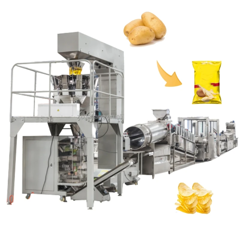 KLS Fully and Semi-Automatic  Potato Chips Making Machine New Condition Efficient Automatic Potato Chip Production Line