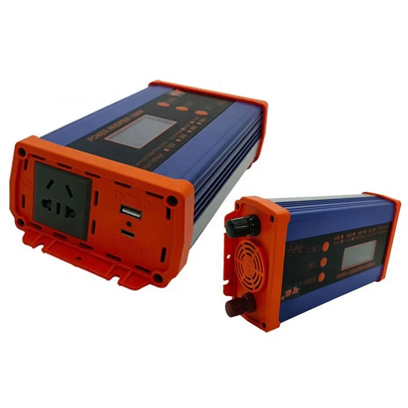 LCD Color Screen Pure Sine Wave Inverter 1000W 3000W 1KW 3KW Car Power DC TO AC 12V 24V 48V 60V 220V Battery Converters