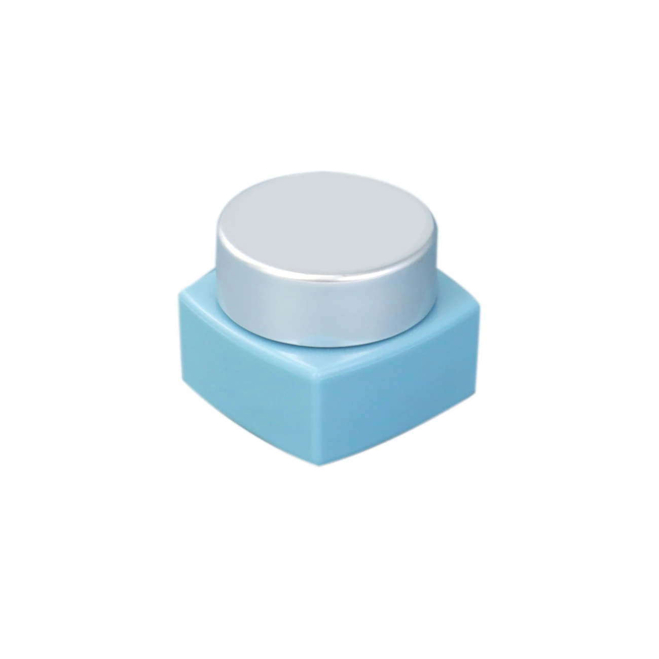 Custom blue 5g nail polish plastic glue jar cosmetic packaging container builder gel jar for Nail lengthening gel