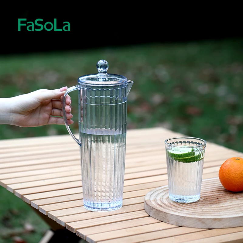 FaSoLa 1.25 Liter 42oz Refrigerator Water Pitcher with Lid Large Iced Tea Pitcher for Fridge Cold Water Jug household juice Jug