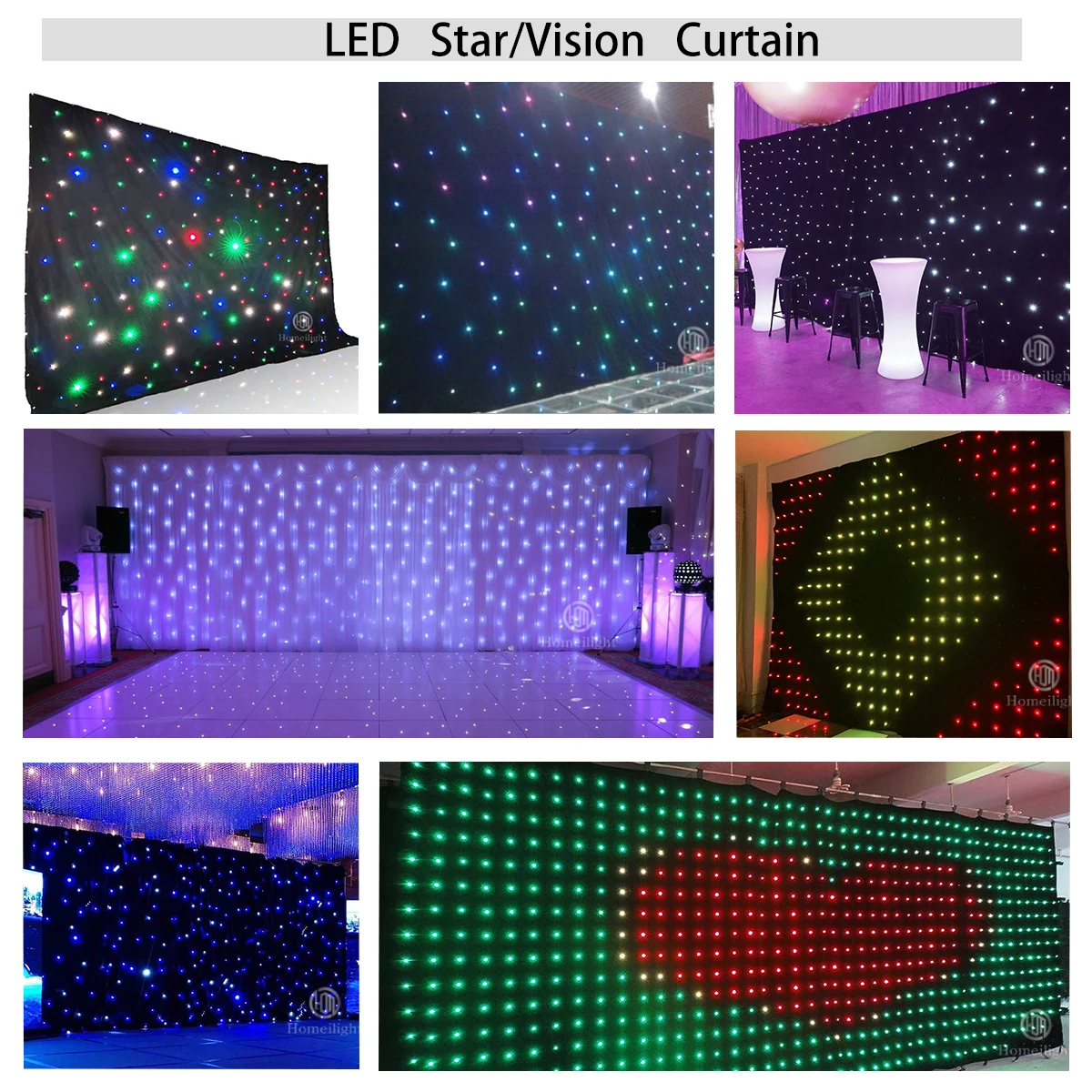 3*6M LED Star Curtain Twinkling Blue White Light Backdrop for Wedding Events Backdrop