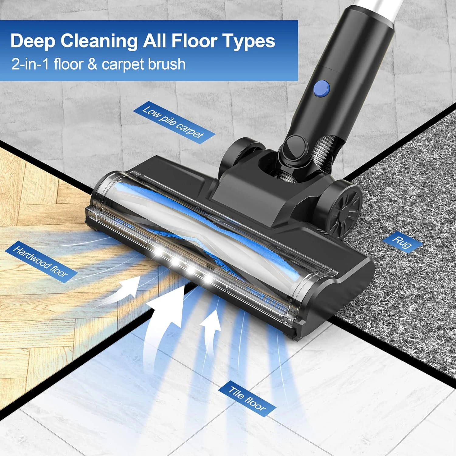 S500-250W Speed Suction Stick Cordless Battery Light Vacuum Charger For Battery Pack Cordless Vacuum Cleaner
