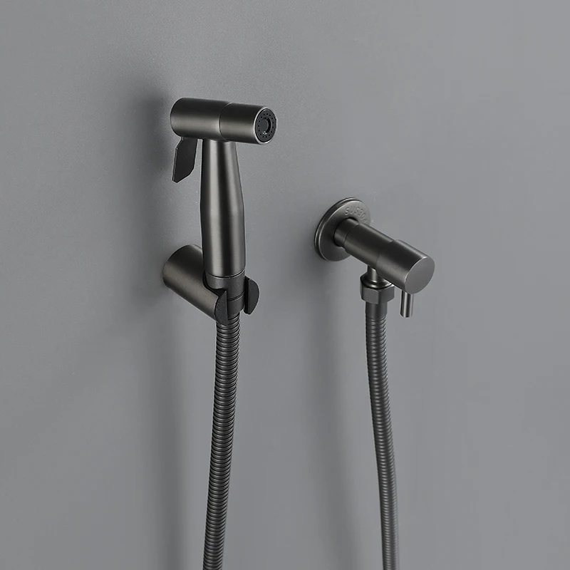 Personal Hygiene Gray Hand Held Bidet Toilet Sprayer Set Women Shower Sprayer Spray Gun Bidet