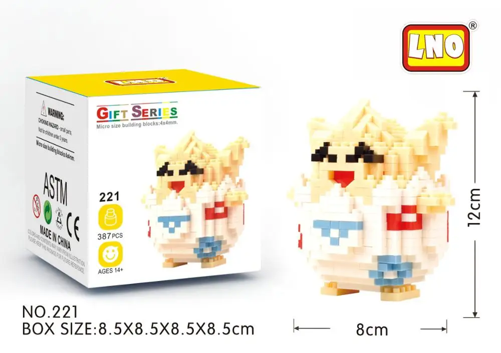 Wholesale plastic mirco building block 38 action figures series Pokemoned Anime toys