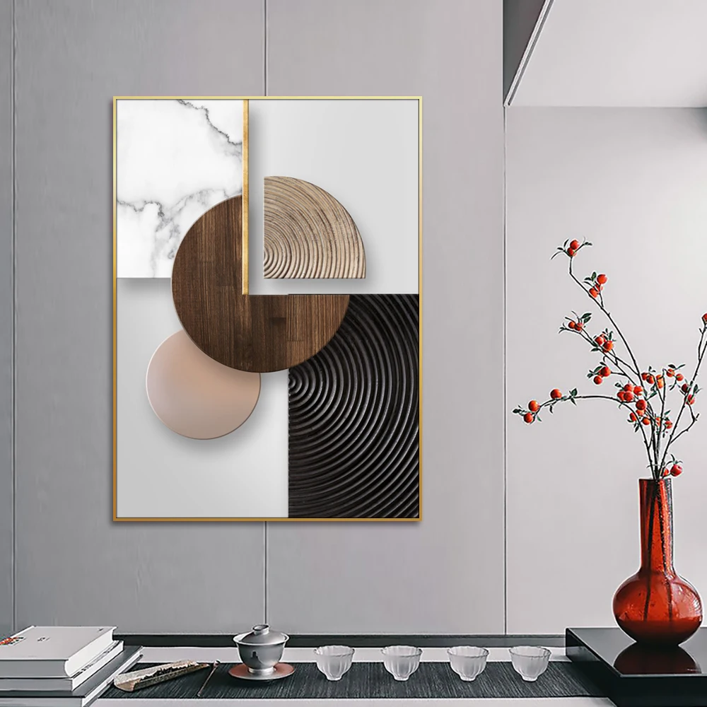 Huamiao Modern Cutting Wall Art Abstract Still Life Crystal Porcelain Painting For Living Room